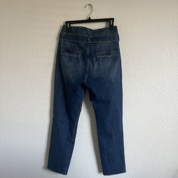 DL1961 26 Waist Susie High Rise Tapered Paperbag Jeans Raw Hem - Picture 6 of 10